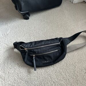 Varley Black Belt Bag with Silver Accents